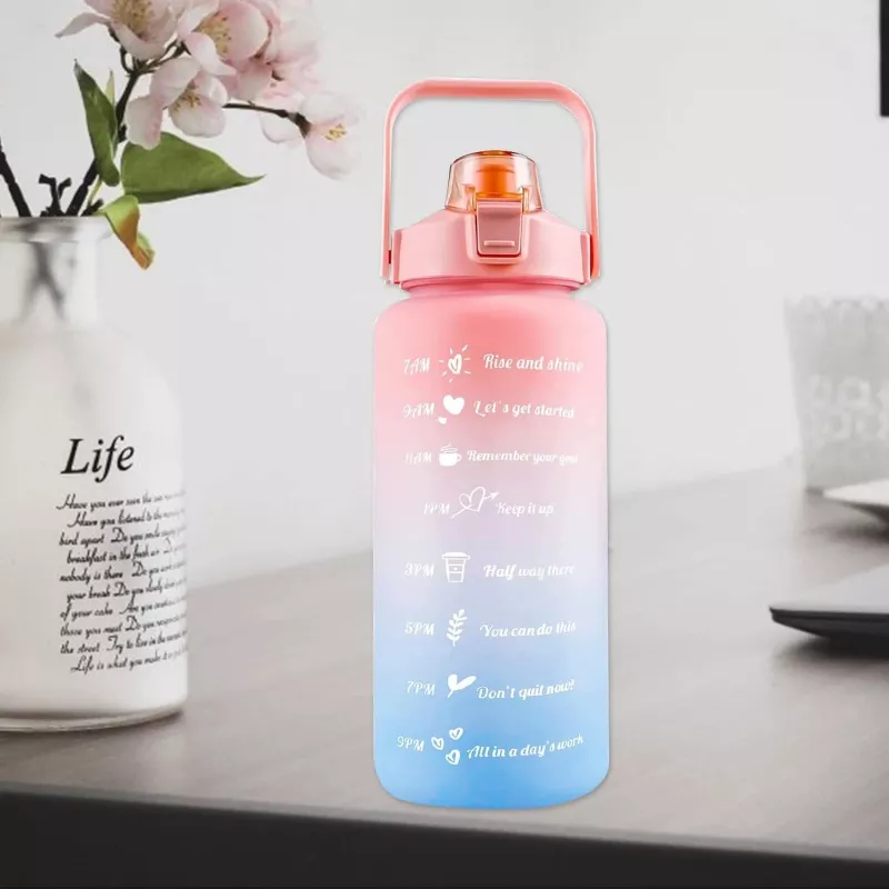 Extralink Motivational Bottle, Water Bottle, 2000ml, Green-Purple, BUT-190