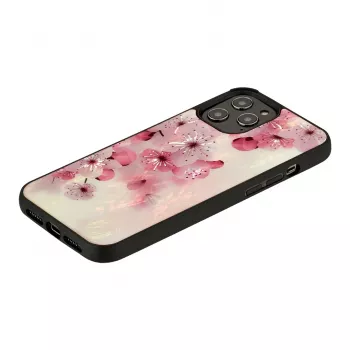 Protective phone case iKins for Apple iPhone 12 / 12 Pro — cherry blossom design