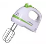 Hand mixer ESPERANZA EKM011 — 400 W, 5 speeds, turbo, dough hooks and beaters, 220–240 V, white/light green