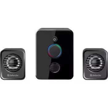 2.1 Computer Speakers DEFENDER V12 11W RMS USB, 3.5mm, Woofer, Black, 223×115×130 mm