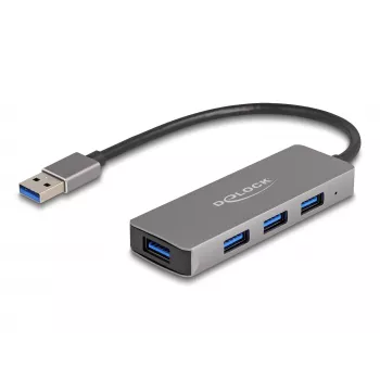 DeLOCK 63171 USB Hub 3.2 Gen 1 Type-A 5000 Mbit/s Grey
