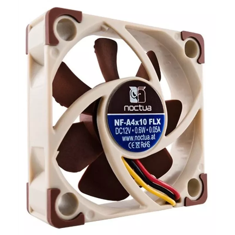 Noctua fan NF-A4x10 5V — 40×40×10 mm, 3-pin, 4500 RPM, 8.2 m³/h, 5 V