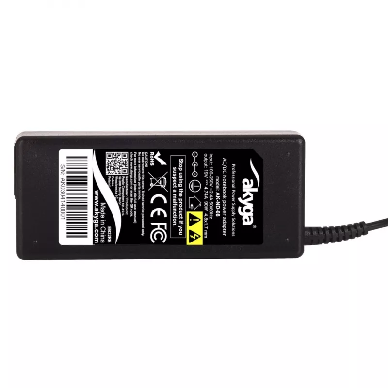 Akyga AK-ND-08 Laptop Charger for HP, 90 W, 19 V / 4.74 A, 4.8 x 1.7 mm