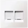 Wall plate switch cover merten MEG4562-0325 White thermoplastic screwless