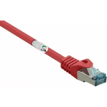 RF-5043952 RJ45 Network Cable Patch Cable CAT 6a S/FTP 10.00 m Red Flame-Retardant 1 pc(s) (RF-5043952)