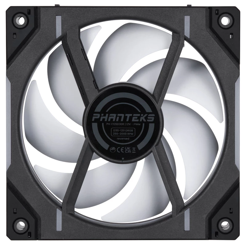 Fan Phanteks D30-120 12cm Black 250-2000 RPM Fluid Dynamic Bearing