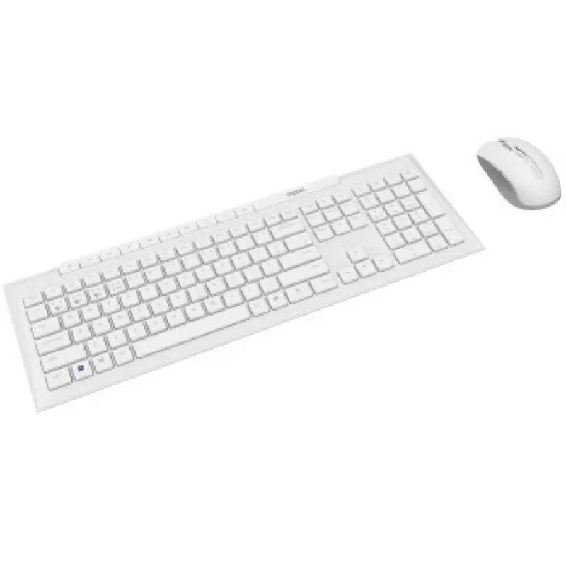 Rapoo 8210M Multi-Mode Wireless Keyboard and Mouse Set, White