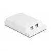 DeLOCK Optical Fiber Connection Box 2 x SC Simplex LC Duplex White