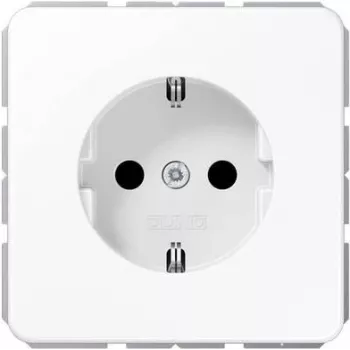 Socket Jung Schuko 16A 250V model CD1520NWW — flush-mounted electrical outlet