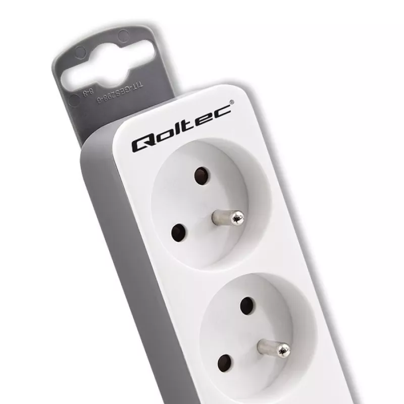 Power Extension Qoltec 50290 1.8m 5 AC Outlets Indoor White