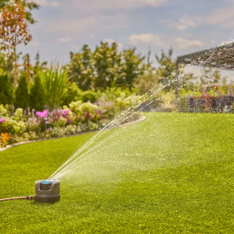 Circular water sprinkler Gardena AquaPrecise Black Blue Grey 1 pc