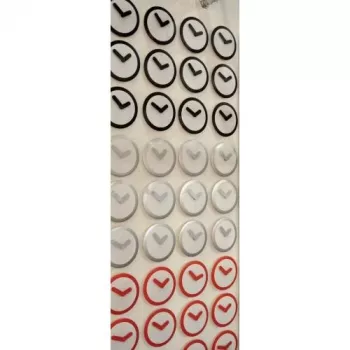 NeXtime klok 2615zi Focus, Ø25 cm, Wall, White/ Silver