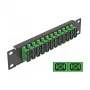 Fiber Optic Patch Panel DeLOCK 10 inch 12 Port SC Duplex green 1U black