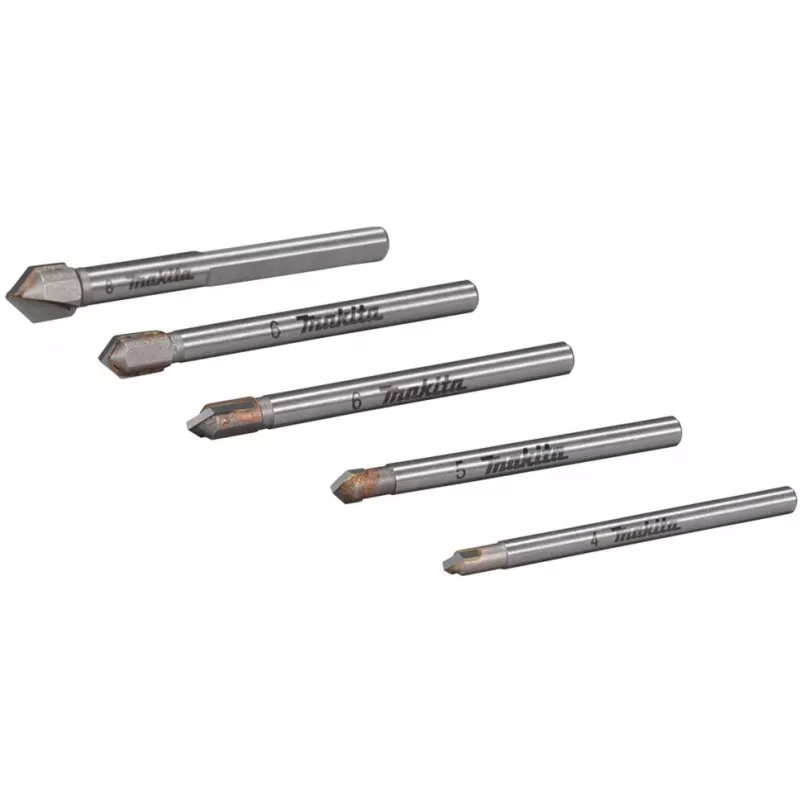 Drill Bit Set Makita E-25410 for Glass and Tile, 5 Pieces