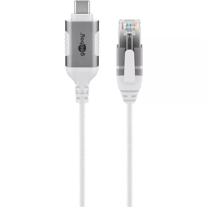 Goobay Ethernet-Cable USB-C 3.1 to RJ45 Slim 10 m - connects router, modem or (74391)