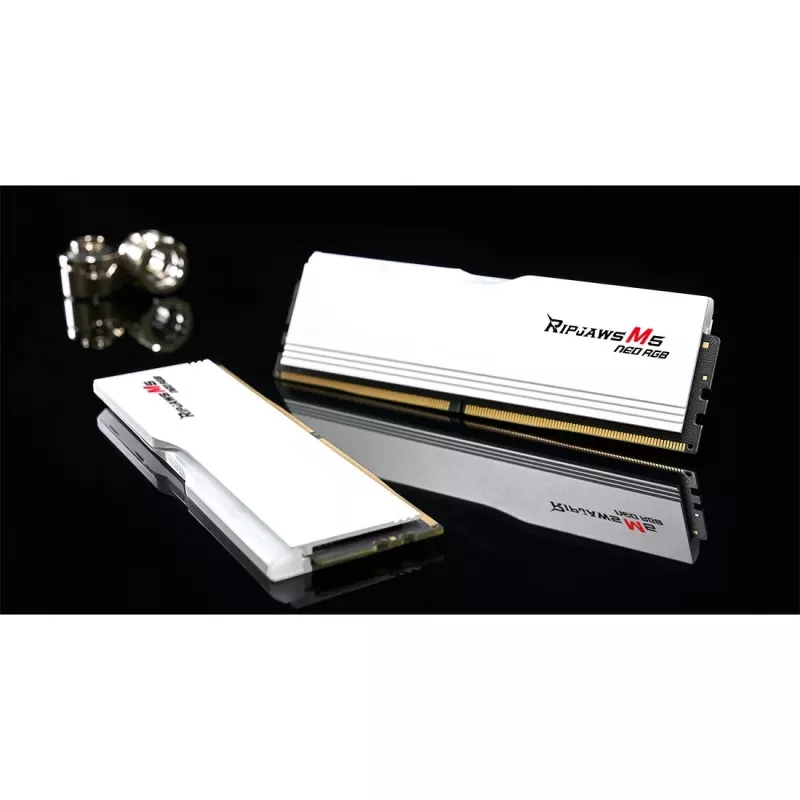 DIMM 64 GB DDR5-6000 (2x 32 GB) Dual-Kit, Memory White, F5-6000J3040G32GX2-RM5NRW, Ripjaws M5 Neo, AMD EXPO