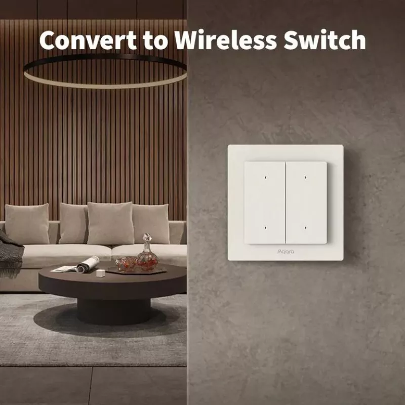 AQARA Light Switch H2 EU (4 Buttons, 2 Channels) (WS-K08D) - Zigbee and Thread wallswitch with 2 relays
