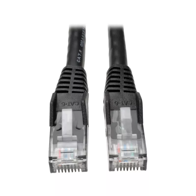 Eaton Tripp Lite Series Cat6 Gigabit Snagless Molded (UTP) Ethernet Cable (RJ45 M/M), PoE, Black, 5 ft. (1.52 m) - Patch-Cable - RJ-45 (M) to RJ-45 (M) - 1.52 m - UTP - CAT 6 - Mou