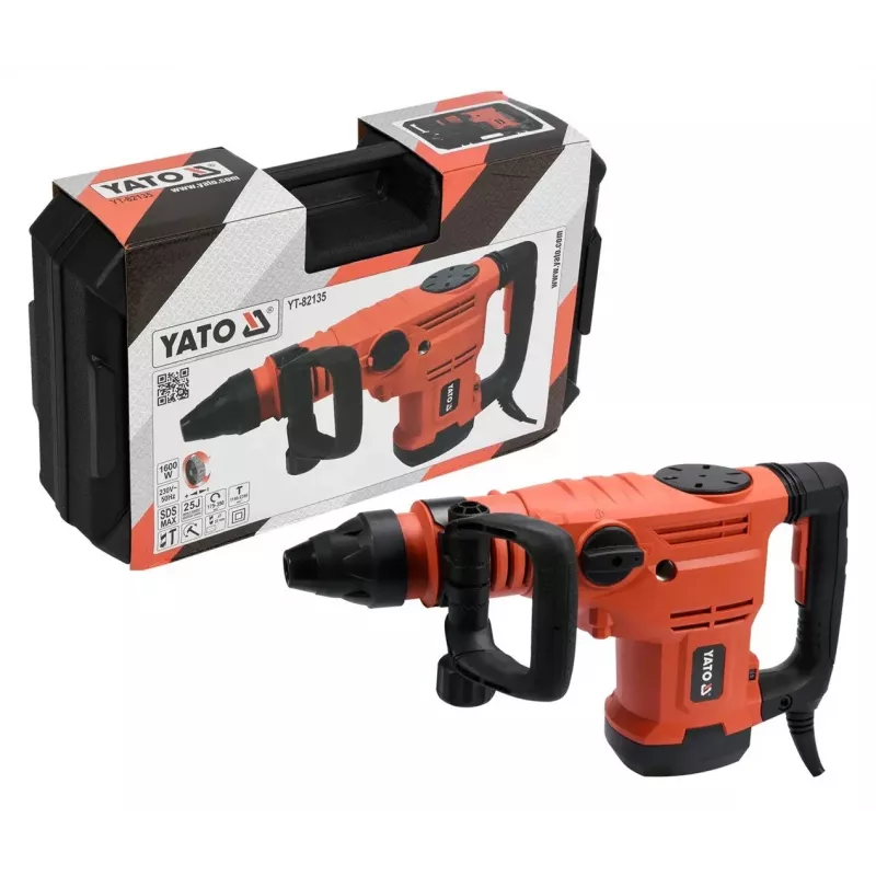 Rotary hammer YATO YT-82135 1600 W SDS Max, 25 J impact, up to 52 mm concrete drilling