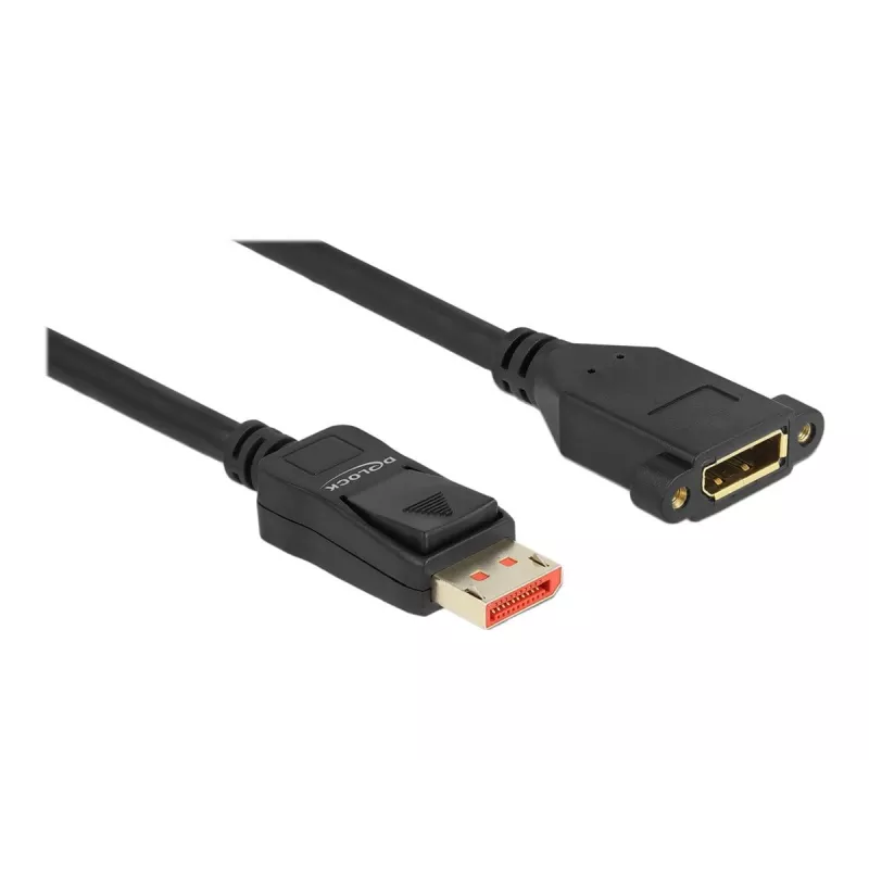 DisplayPort extension cable panel-mount DeLOCK 87095 8K 60 Hz 1 m