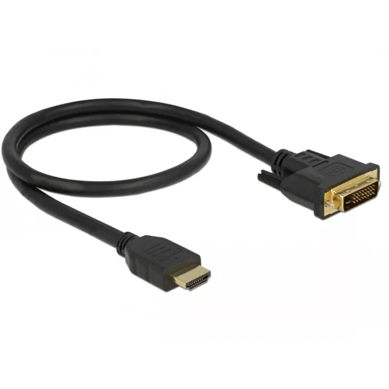 Video Cable Adapter DeLOCK 85651 0.5m HDMI Type A DVI Black