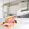 Electric knife CLATRONIC EM 3062, handheld food slicer, white, stainless steel blades, 160 W