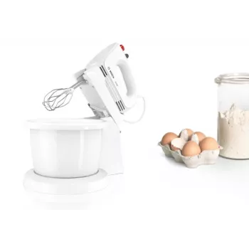 Hand mixer Bosch MQWPL2000 — 375 W, 4 speeds, turbo, pulse, stainless steel attachments, bowl included