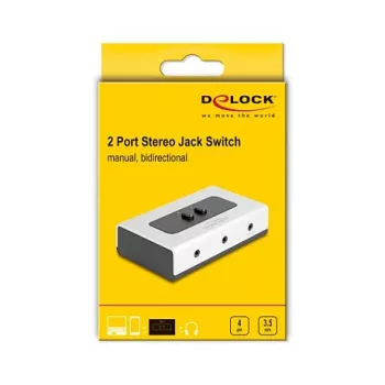 Audio Switch DeLOCK 88061 Black Grey 3.5mm Input Output