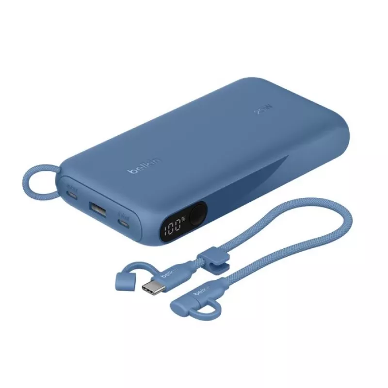 Power bank Belkin BPB028hqBL 20000 mAh, 2× USB‑C, 1× USB‑A, blue