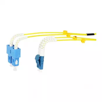 Synergy 21 LWL-2-Faser-Patchk. 0.5mtr.LC-SC 9/125um OS2 AD 2mm flexible Knickschutztülle - Single- bzw. Monomode-Faser - 0,5 m
