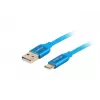 USB A to USB C cable LANBERG CA-USBO-22CU-0005-BL, USB 2.0, 0.5 m, blue, male–male