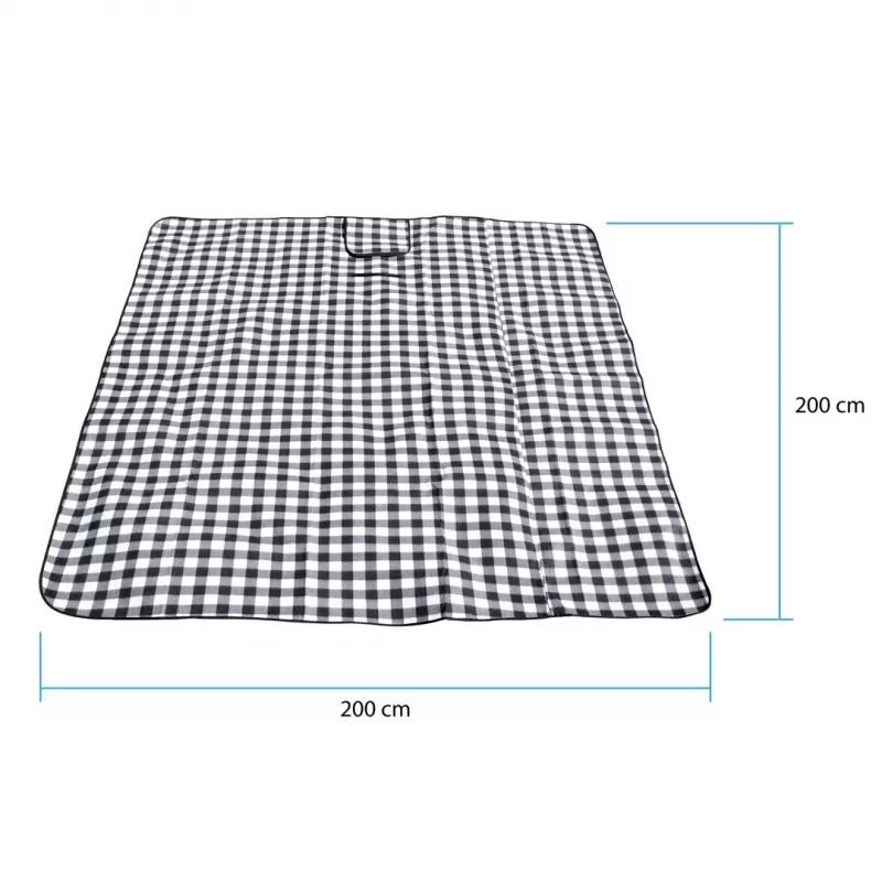 Picnic blanket PROMIS KP250, green stripes, 200 x 150 cm