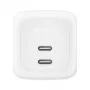 Indoor AC fast charger Belkin WCH020KQWH — 2× USB‑C, white, built‑in protection