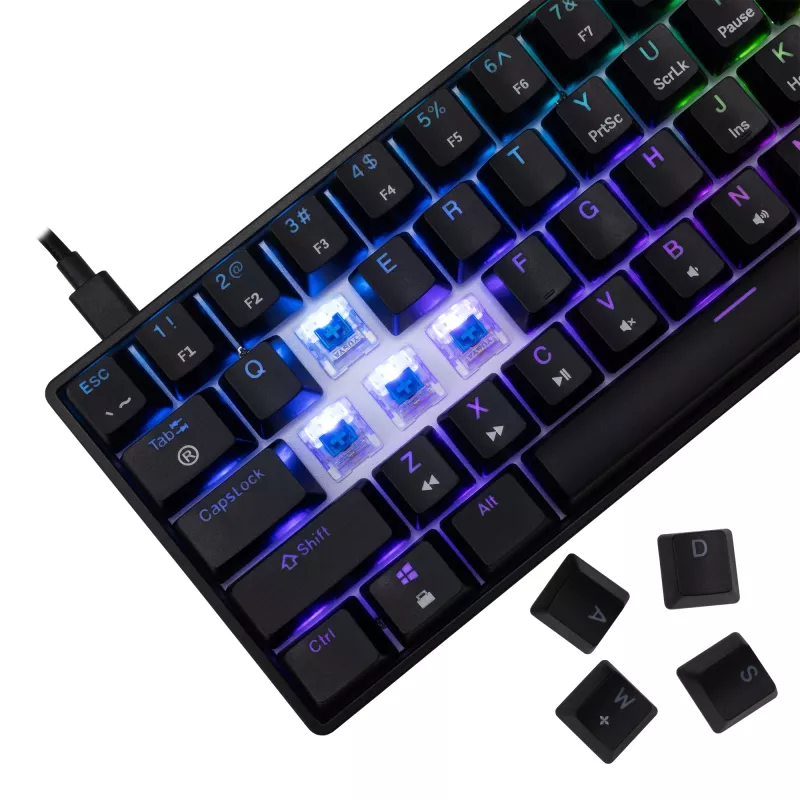 Mechanical Keyboard White Shark Shinobi-2 Blue Switch Black US layout