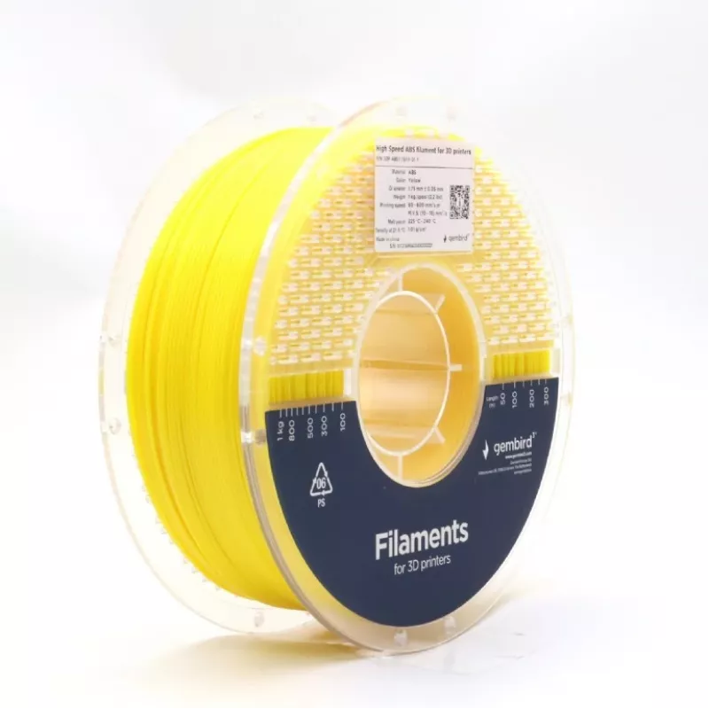 3D printing filament Gembird ABS 1.75 mm Yellow 1 kg