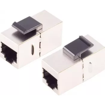 Keystone Module ShiverPeaks S/CONN 08-10010 Flat Silver RJ-45 24 pcs
