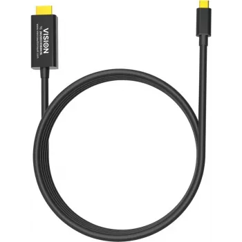 Mobile phone cable Vision TC 2MUSBCHDMI8K/BL Black 2 m USB C