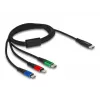 DeLOCK USB Charging Cable 3 in 1 USB Type-C to Lightning Micro USB 1 m