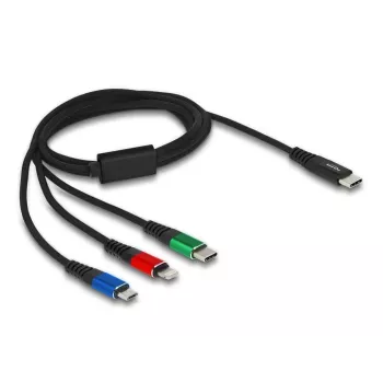 DeLOCK USB Charging Cable 3 in 1 USB Type-C to Lightning Micro USB 1 m