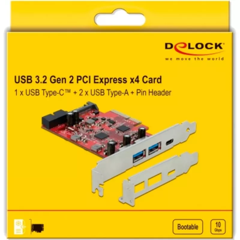 PCI Express x4 Card DeLOCK 90492 USB Type-C USB Type-A