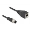 DeLOCK M12 Adapter Cable D-coded 4 pin male to RJ45 female 50 cm