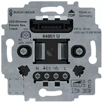 Busch-Jaeger LED push-button dimmer insert flex 64851 U (2CKA006500A0012)