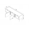 Cama FELLINI TV cabinet 150x40x52 olive + oiled oak top