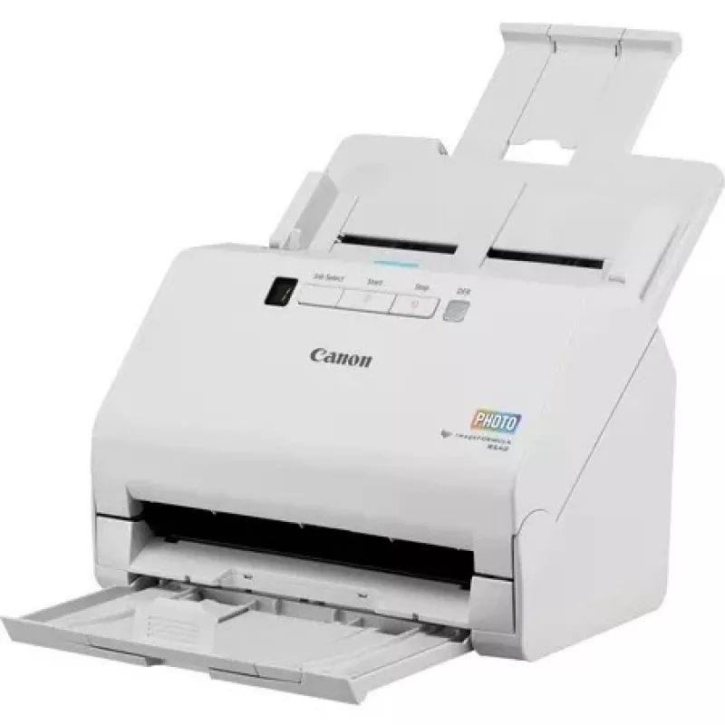 Canon imageFORMULA RS40 Photo & Document Scanner, 600 x 600 DPI, 40 ppm, 30 ppm, Grayscale, Monochrome, Sheet-fed scanner, White