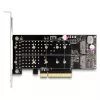 DeLOCK PCI Express x8 Card to 2 x internal NVMe M.2 Key M Bifurcation Low Profile