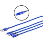 USB 3in1 Charging Cable ShiverPeaks 14-50071 — Micro B, USB-C 8-pin, 1.2 m, Blue