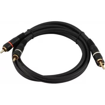 RCA (Cinch) audio cable Omnitronic 30209352 2x2 0.3 m
