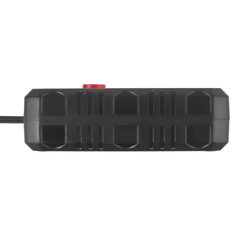 Power strip MACLEAN MCE388 B — 2 AC sockets, 3×USB A, 110–120V 50/60Hz, 2500W, 3 m cable, black