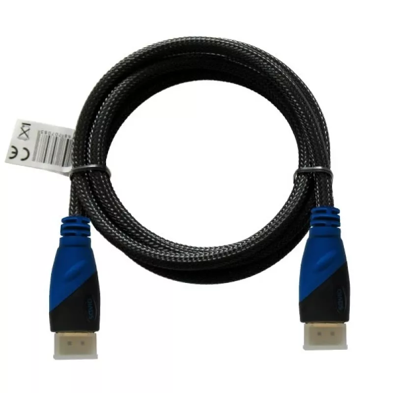 HDMI cable SAVIO CL-02 1.5 m — HDMI 1.4, 4096×2160, ARC, Ethernet, gold-plated contacts
