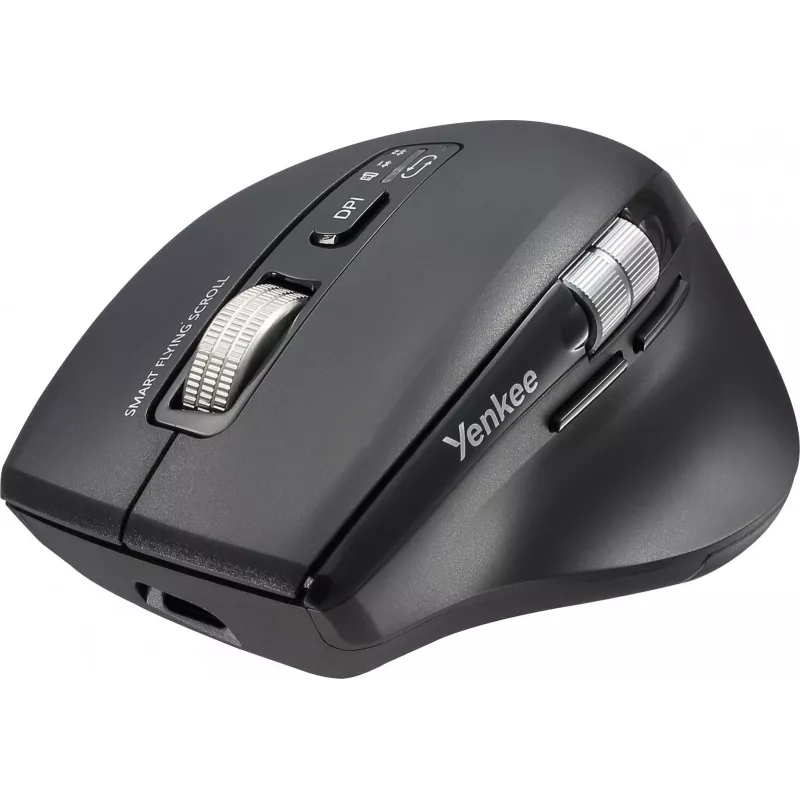 Wireless Mouse YENKEE SPIN DUAL 2095BK — compact dual-mode optical mouse, model YMS 2095B SPIN